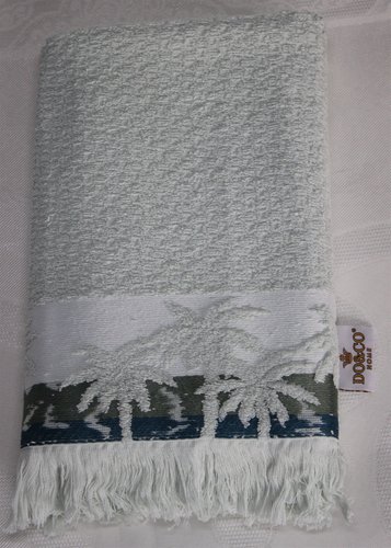 Полотенце для ванной DO&CO PALMIYE хлопковая махра светло-зеленый 70х140, фото, фотография