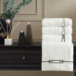 Подарочный набор полотенец для ванной 2 пр. Tivolyo Home CHANEL хлопковая махра кремовый+бежевый, фото, фотография