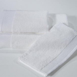 Набор полотенец для ванной 2 пр. Soft Cotton BAMBU бамбуко-хлопковая махра белый