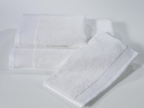 Набор полотенец для ванной 2 пр. Soft Cotton BAMBU бамбуко-хлопковая махра белый, фото, фотография