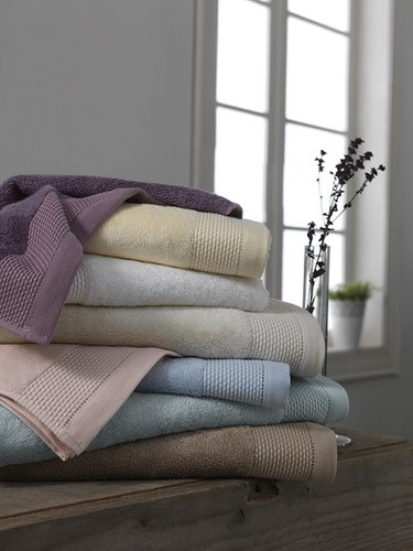 Набор полотенец для ванной 2 пр. Soft Cotton BAMBU бамбуко-хлопковая махра персиковый, фото, фотография