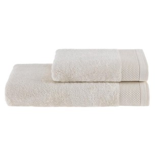 Набор полотенец для ванной 2 пр. Soft Cotton BAMBU бамбуко-хлопковая махра экрю