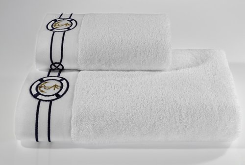 Набор полотенец для ванной 2 пр. Soft Cotton MARINE хлопковая махра белый, фото, фотография