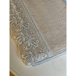 Полотенце для ванной Tivolyo Home BLANCO хлопковая махра бежевый 50х100