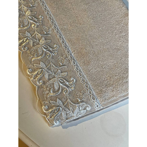 Полотенце для ванной Tivolyo Home BLANCO хлопковая махра бежевый 50х100, фото, фотография