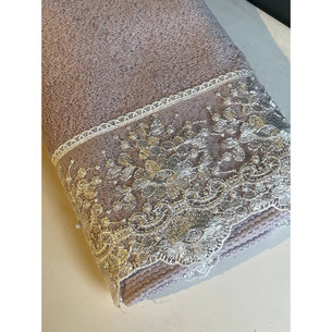 Полотенце для ванной Tivolyo Home MAGGY хлопковая махра лиловый 50х100