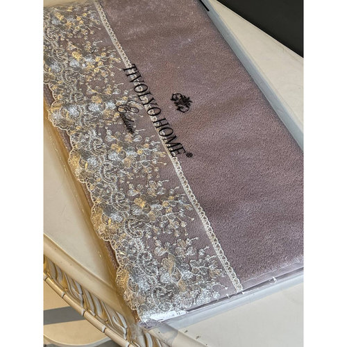 Полотенце для ванной Tivolyo Home MAGGY хлопковая махра лиловый 50х100, фото, фотография