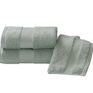 Набор полотенец для ванной 2 пр. Soft Cotton DELUXE хлопковая махра светло-зелёный