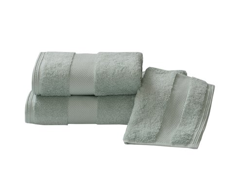 Набор полотенец для ванной 2 пр. Soft Cotton DELUXE хлопковая махра светло-зелёный, фото, фотография