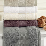 Набор полотенец для ванной 2 пр. Soft Cotton DELUXE хлопковая махра светло-зелёный, фото, фотография