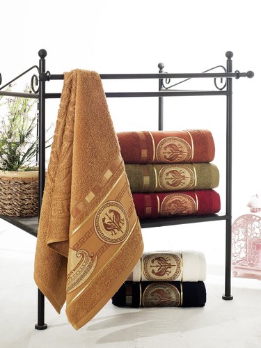 Набор полотенец для ванной 6 шт. Philippus GREEK SHIP хлопковая махра 50х90, фото, фотография