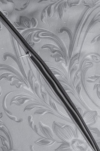 Постельное белье DO&CO ELLAN хлопковый сатин делюкс серый евро, фото, фотография