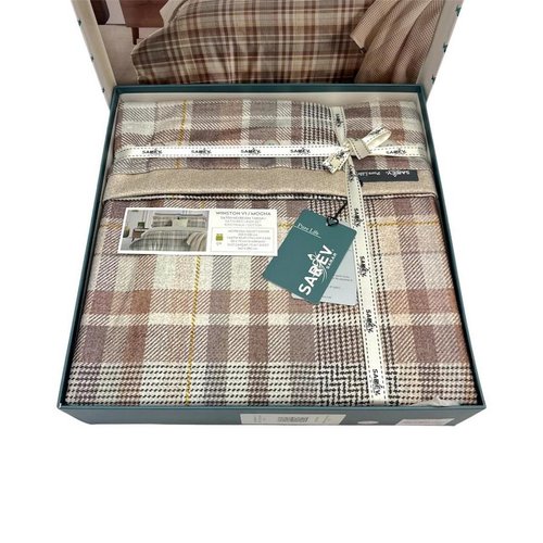 Постельное белье Sarev WINSTON хлопковый сатин делюкс mocha евро, фото, фотография