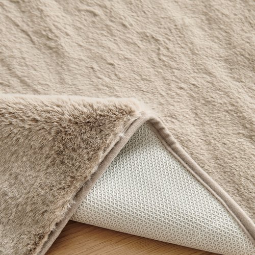Набор ковриков для ванной Sofi De Marko PELLICIA искусственный мех бежевый 50х70, 60х100, фото, фотография