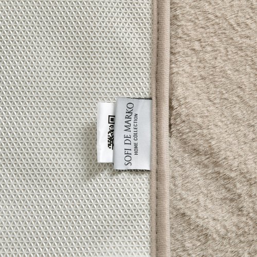 Набор ковриков для ванной Sofi De Marko PELLICIA искусственный мех бежевый 50х70, 60х100, фото, фотография