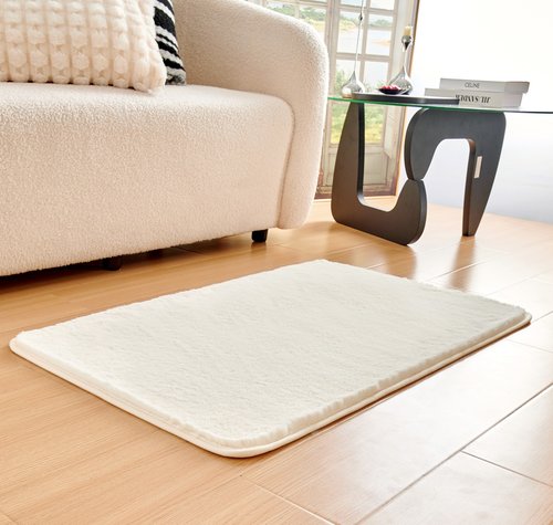 Набор ковриков для ванной Sofi De Marko PELLICIA искусственный мех кремовый 50х70, 60х100, фото, фотография