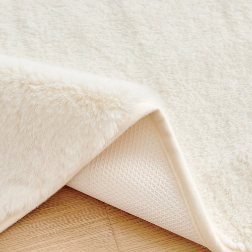 Набор ковриков для ванной Sofi De Marko PELLICIA искусственный мех кремовый 50х70, 60х100, фото, фотография