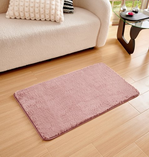 Набор ковриков для ванной Sofi De Marko PELLICIA искусственный мех пепельная роза 50х70, 60х100, фото, фотография