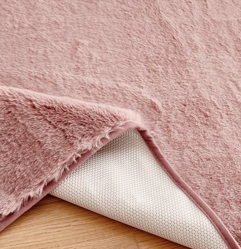 Набор ковриков для ванной Sofi De Marko PELLICIA искусственный мех пепельная роза 50х70, 60х100, фото, фотография