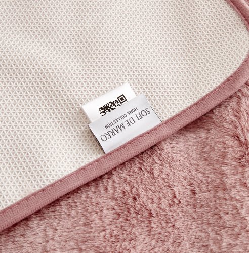 Набор ковриков для ванной Sofi De Marko PELLICIA искусственный мех пепельная роза 50х70, 60х100, фото, фотография