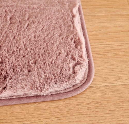Набор ковриков для ванной Sofi De Marko PELLICIA искусственный мех пепельная роза 50х70, 60х100, фото, фотография
