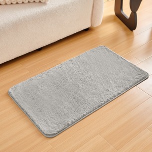 Набор ковриков для ванной Sofi De Marko PELLICIA искусственный мех серый 50х70, 60х100