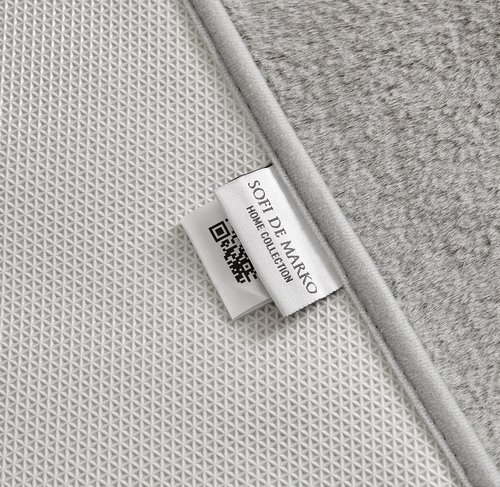 Набор ковриков для ванной Sofi De Marko PELLICIA искусственный мех серый 50х70, 60х100, фото, фотография