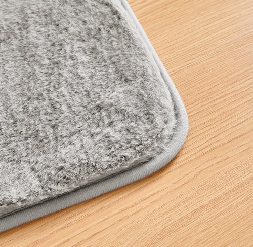 Набор ковриков для ванной Sofi De Marko PELLICIA искусственный мех серый 50х70, 60х100, фото, фотография