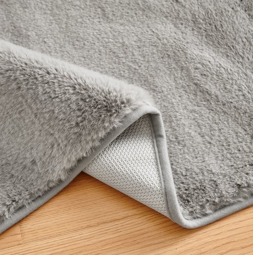 Набор ковриков для ванной Sofi De Marko PELLICIA искусственный мех серый 50х70, 60х100, фото, фотография