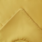 Постельное белье без пододеяльника с одеялом Sofi De Marko PREMIUM MAKO хлопковый сатин горчичный евро, фото, фотография