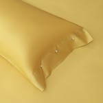 Постельное белье без пододеяльника с одеялом Sofi De Marko PREMIUM MAKO хлопковый сатин горчичный евро, фото, фотография