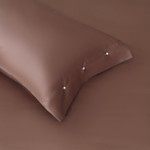 Постельное белье без пододеяльника с одеялом Sofi De Marko PREMIUM MAKO хлопковый сатин капучино евро, фото, фотография