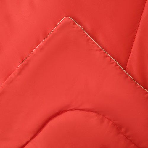 Постельное белье без пододеяльника с одеялом Sofi De Marko PREMIUM MAKO хлопковый сатин красный евро, фото, фотография