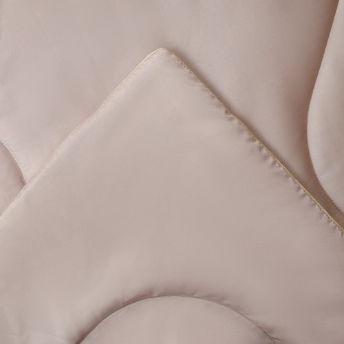 Постельное белье без пододеяльника с одеялом Sofi De Marko PREMIUM MAKO хлопковый сатин кремовый евро, фото, фотография