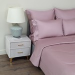 Постельное белье без пододеяльника с одеялом Sofi De Marko PREMIUM MAKO хлопковый сатин лиловый евро, фото, фотография