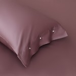 Постельное белье без пододеяльника с одеялом Sofi De Marko PREMIUM MAKO хлопковый сатин пурпурно-дымчатый евро, фото, фотография