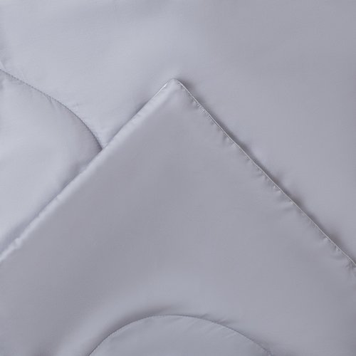 Постельное белье без пододеяльника с одеялом Sofi De Marko PREMIUM MAKO хлопковый сатин серый евро, фото, фотография