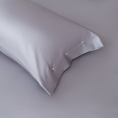 Постельное белье без пододеяльника с одеялом Sofi De Marko PREMIUM MAKO хлопковый сатин серый евро, фото, фотография