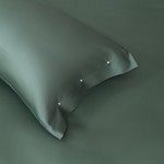 Постельное белье без пододеяльника с одеялом Sofi De Marko PREMIUM MAKO хлопковый сатин темно-зеленый евро, фото, фотография