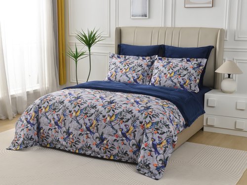 Постельное белье без пододеяльника с одеялом Sofi De Marko РЕНАТО хлопковый сатин V1 евро, фото, фотография