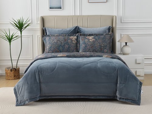 Постельное белье без пододеяльника с одеялом Sofi De Marko РЕНАТО хлопковый сатин V9 1,5 спальный, фото, фотография