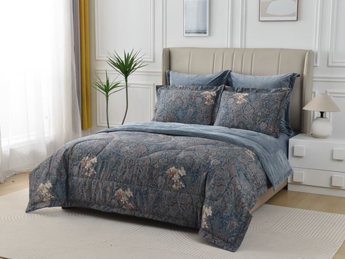 Постельное белье без пододеяльника с одеялом Sofi De Marko РЕНАТО хлопковый сатин V9 1,5 спальный, фото, фотография