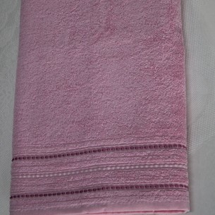 Полотенце для ванной DO&CO HANNA хлопковая махра розовый 50х90