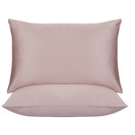 Набор наволочек 2 шт. Tivolyo Home ПВХ хлопковый сатин делюкс тёмно-розовый 50х70, фото, фотография