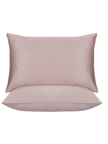 Набор наволочек 2 шт. Tivolyo Home ПВХ хлопковый сатин делюкс тёмно-розовый 50х70, фото, фотография