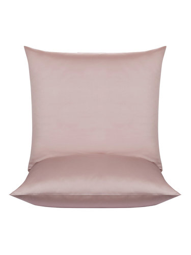 Набор наволочек 2 шт. Tivolyo Home ПВХ хлопковый сатин делюкс тёмно-розовый 50х70, фото, фотография