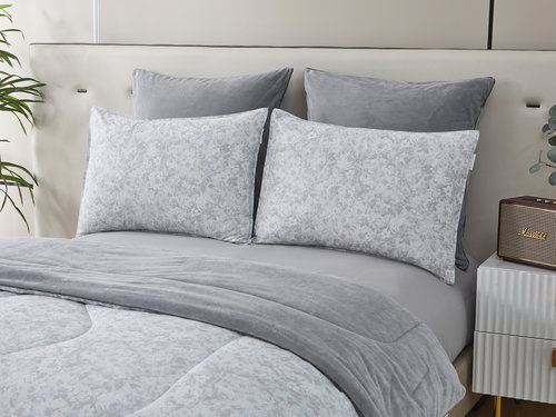 Постельное белье без пододеяльника с одеялом Sofi De Marko РОБЕРТО хлопковый сатин V36 евро, фото, фотография