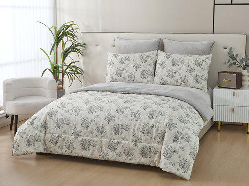 Постельное белье без пододеяльника с одеялом Sofi De Marko РОБЕРТО хлопковый сатин V37 евро, фото, фотография