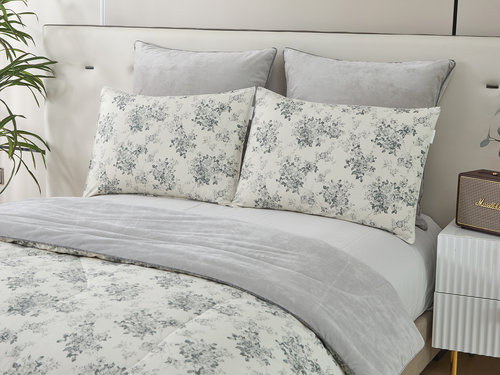 Постельное белье без пододеяльника с одеялом Sofi De Marko РОБЕРТО хлопковый сатин V37 евро, фото, фотография