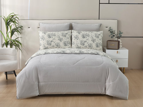 Постельное белье без пододеяльника с одеялом Sofi De Marko РОБЕРТО хлопковый сатин V37 евро, фото, фотография